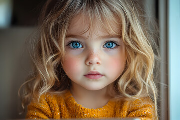 A child learning spring topics through an interactive tablet. Modern education fosters curiosity and creative development