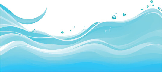 Abstract green and blue watercolor texture mimicking ocean waves, with a transparent background. Perfect for water wave and ocean-inspired graphics, banners, and design projects.
