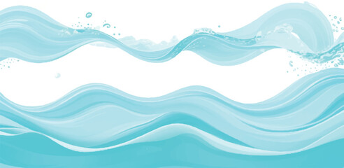 
Soft green and blue watercolor texture with an ocean wave effect, set against a transparent background. Ideal for ocean, water wave, or nature-themed graphic design projects and creative backgrounds.