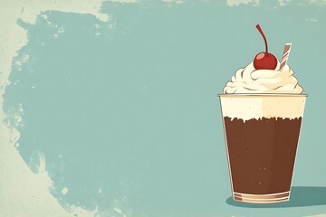 Retro Vintage Milkshake Illustration