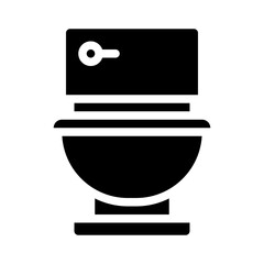 toilet glyph icon