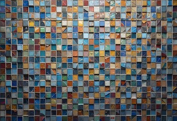 Fototapeta premium Abstract Mosaic Wall Art Colorful Squares