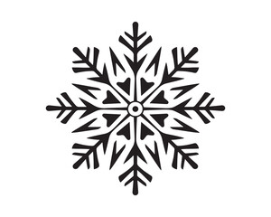 Snowflake Silhouette vector illustration icon type design 