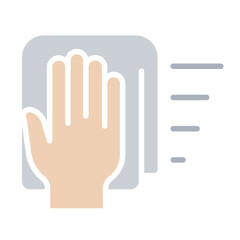 Wipe cleaning icon