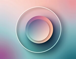 Obraz premium Abstract Pastel Circles Background Design with Gradient Overlay