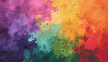 Fototapeta premium Holi Vibrant watercolor splash in rainbow hues