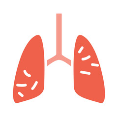 Lungs infection icon