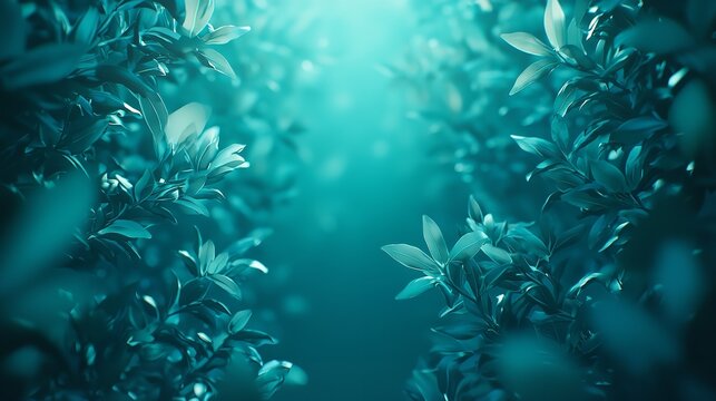 3d rendering of mind green and blue abstract geometric background. Scene for advertising, technology, showcase, banner, game, sport, cosmetic, business, metaverse. Sci-Fi Illustration. Product displa