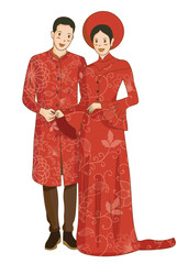 Vietnamese Wedding Day Symbols and Illustrations