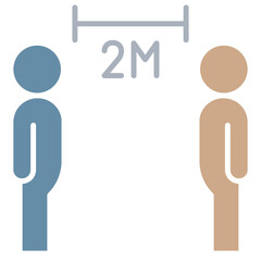 Social distancing icon