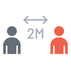Social distancing icon