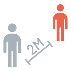Social distancing icon
