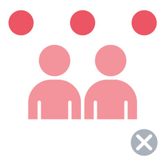 Avoid crowds icon