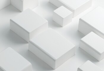 Obraz premium Blocks on White Background