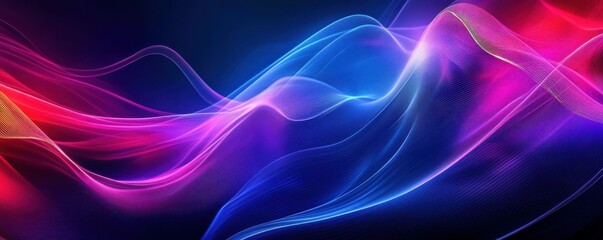 Fototapeta premium futuristic background, neon lights, modern design, glowing lines, dark environment, reflections, abstract interior, high tech space