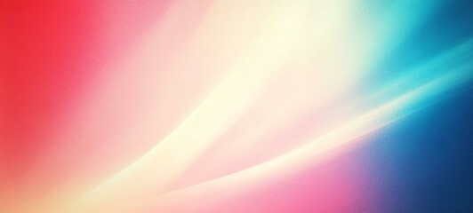 Fototapeta premium A gentle gradient of pink transitioning to blue grainy texture background evoking a soft and dreamy atmosphere with a smooth color flow