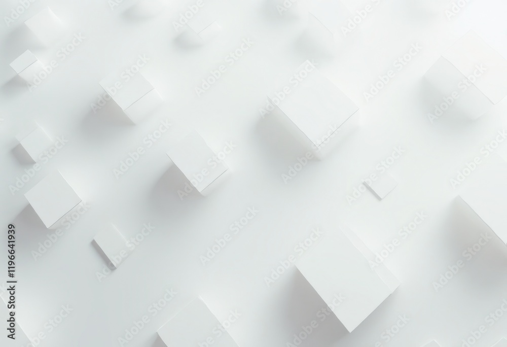 Aufkleber Abstract Composition of Rectangular Shapes on White Background