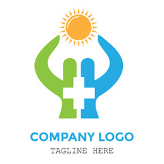 Medical sun light healthy special minimalist logo design