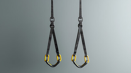 Suspension training straps with adjustable handles for fitness workouts