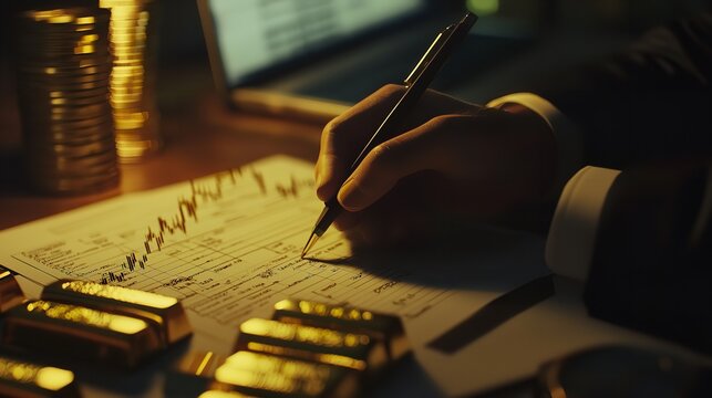 Close-up of a person writing with a pen on blank paper, showcasing professionalism and attention to detail.
