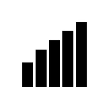 grafico economia, istogrammi, statistiche, static graphic icon, graph up trend, suit for business, finance, trading, cryptocurrency, stock, forex. vector illustration