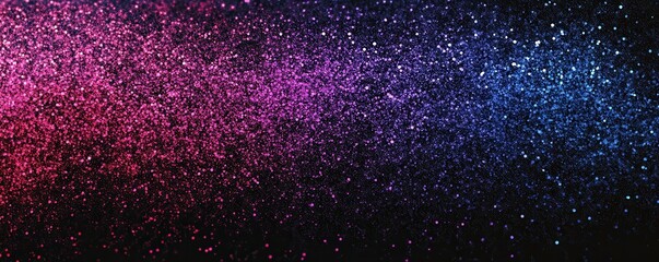 Obraz premium Grainy gradient background, dark blue purple magenta pink black abstract noise texture banner, poster header backdrop design