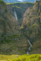 Siyeh Bend Waterfall, Going-to-the-Sun Road, Glacier National Park, Montana