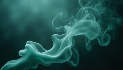 Fototapeta premium Ethereal smoke wisps flowing in dark background