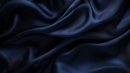 Obraz premium Midnight Blue Silk Drape: Luxurious Texture and Deep Hues