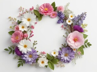 wedding invitation Watercolor floral Flower Bundle and Colorful leaves frame illustration Element Design
​