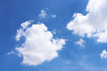 Blue sky background with white clouds during day
