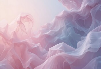 Fototapeta premium Soft pastel fabric folds create dreamy abstract art