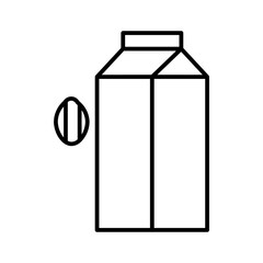 almond milk line icon