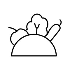 world day line icon