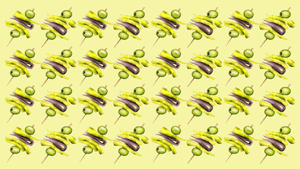 Ilustración de pintxo gilda. Ideal para tapetes o manteles