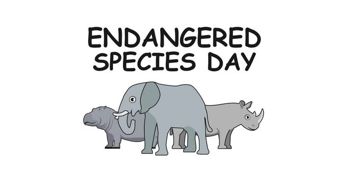 endangered species day motion video, ideal for endangered species day celebration