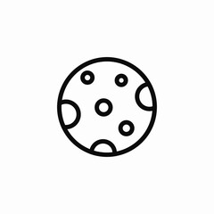 cosmos moon icon vector sign