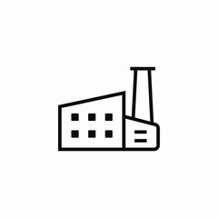 Industrial factory manufacturing plant icon vector sign