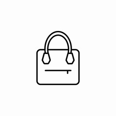 Shopping bag fashion retail icon vector sign