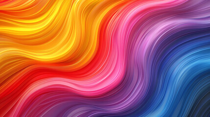 Vibrant Rainbow Fluid Abstract Art