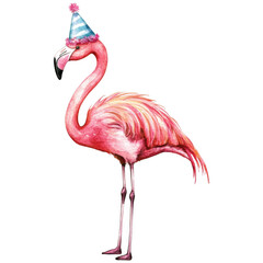 Fototapeta premium Stylish Flamingo Clipart Vector Illustration - Tropical Wildlife Design