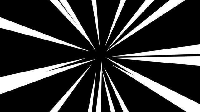 Anime cartoon speed lines background 4K animation. Animation of Comic speed lines green background texture pattern effect in cartoon concept,speed line animation with green screen. 4k