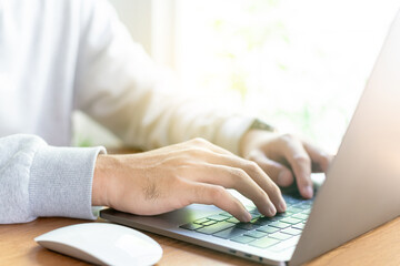 Work space at home, financial data graphs, Financial analysis or business evaluation concept