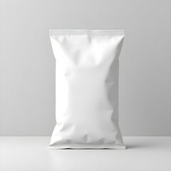 Minimalist White Pouch with Sealed Edges – Premium Product Packaging Display