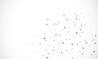 Molecular structure and genetic engineering, molecules DNA, neural network, scientific research. Abstract background for innovation technology, science, healthcare, and medicine