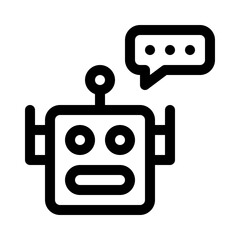 chatbot line icon