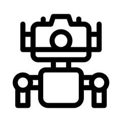 robot line icon