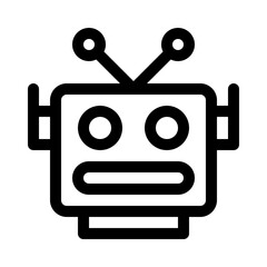 robot line icon