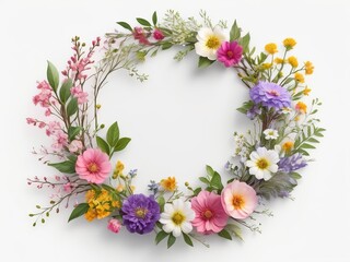 Watercolor floral bouquet Flower Square Frame Bundle And Modern Romantic wedding invitation card flowers frame illustration Design
