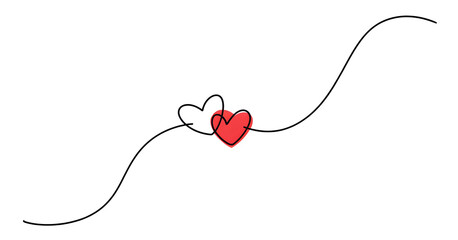 Elegant Red Heart Minimalist Design Simple Line Art Graphic Vector Illustration Romantic Love Valentine Day Card Background Image Modern Abstract Art Pretty Cute Sweet Heart Shaped Design icon style  